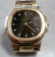 Patek Philippe Damen Uhr Gelbgold Schwarzes Zifferblt Mit Diamanten Armbanduhren Bild 4