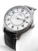 Aktion Automatik - Uhr Giorgio Alessandro Edelstahl Weiß Edel Echtleder Armbanduhren Bild 1