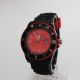 Schwarze Silikon Uhr Mit Datum 43mm - Sportuhr - Armbanduhr - Armbanduhren Bild 1