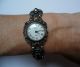 Damen Trachten Armbanduhr Echt Silber 835,  Granat,  Mirabell Handaufzug,  Filigran Armbanduhren Bild 9