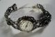 Damen Trachten Armbanduhr Echt Silber 835,  Granat,  Mirabell Handaufzug,  Filigran Armbanduhren Bild 7
