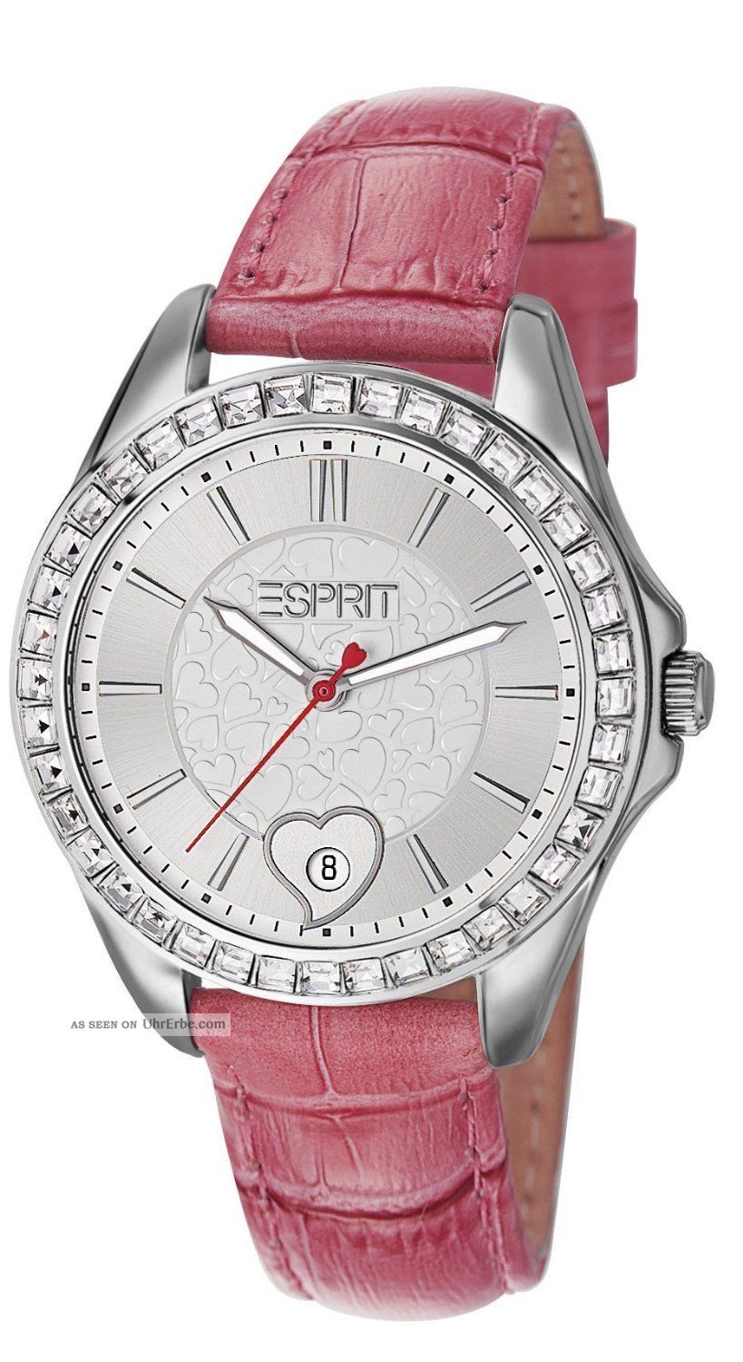Esprit Dolce Vita Love Pink Schmuckset Uhr Edelstahl Und Armband Es106232003 Armbanduhren Bild