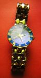 Damenarmbanduhr Armbanduhr Damenuhr Victor Blau - Gold Armbanduhren Bild 3