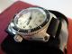 Glycine Bienne - Geneve,  Militäruhr,  Handaufzug,  Vintage 60ér - 70ér Jahre,  Stahl/leder Armbanduhren Bild 2