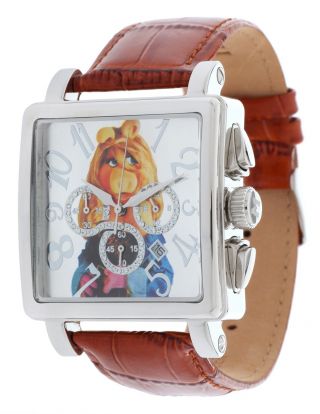 Disney Herren Armbanduhr,  Uhr,  Watch,  Miss Piggy Braun Di - 094491 - Mp1 Bild