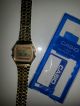 Retro Quartz Armbanduhr Uhr Stoppuhr Wecker Watch Gold Unisex Armbanduhren Bild 2