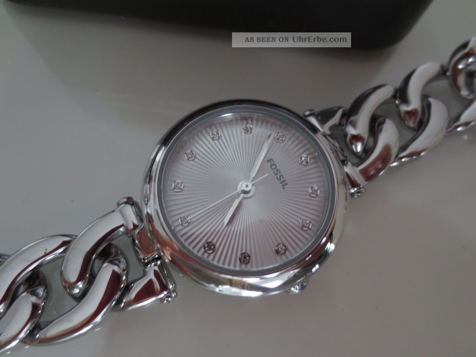 Fossil Damen Armband Uhr Es3390 Olive Silber Uhren Edelstahl Damenuhr