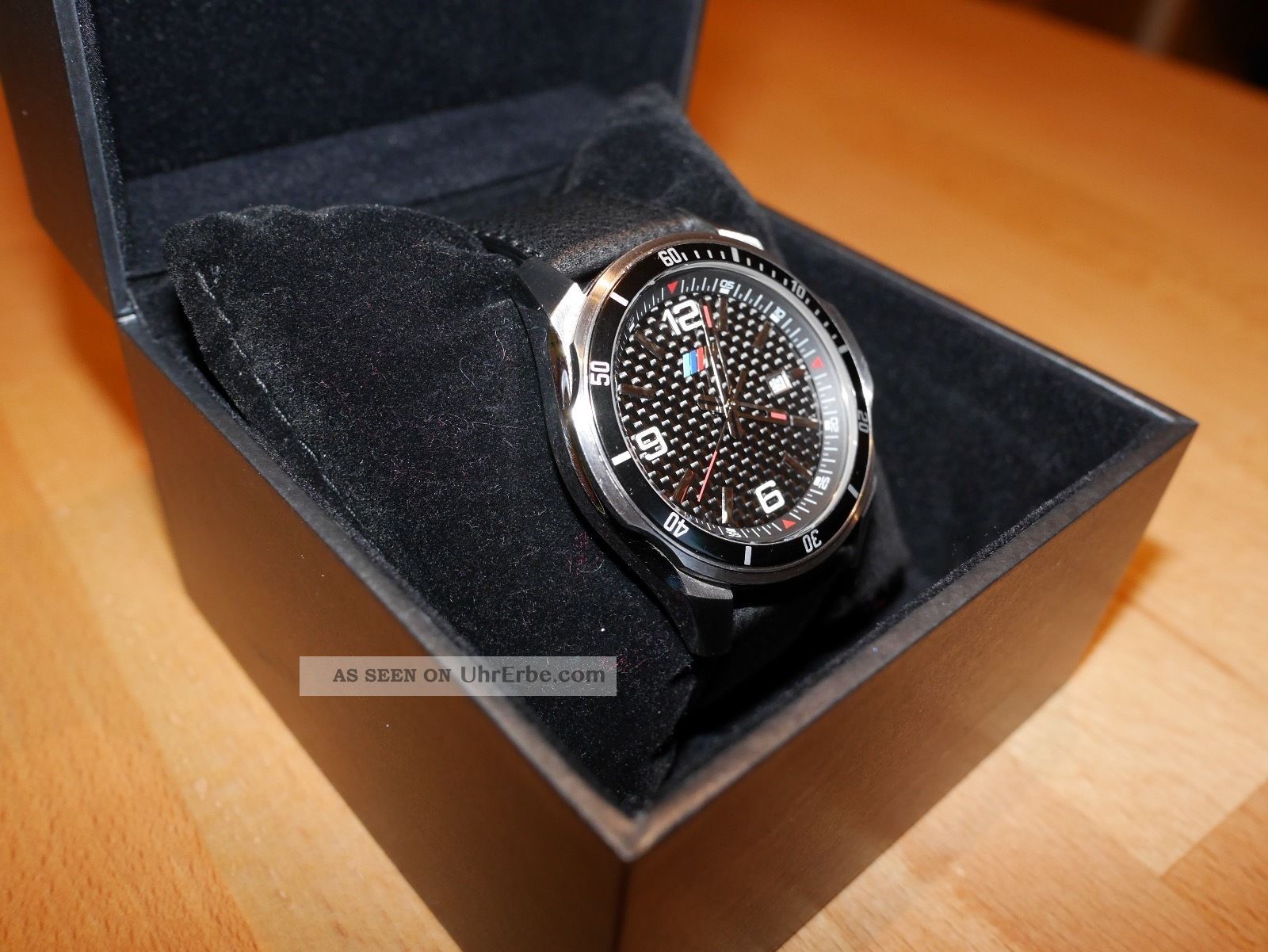 Bmw M Uhr Herren Armbanduhr Model 2012 - Carbon Ziffernblatt Armbanduhren Bild