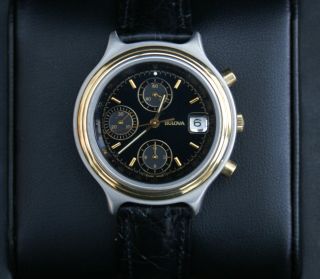 Bulova Automatik Uhr Chronograph Swiss Made Eta 2892 - 2 Mit Modul Nos 39 Jewels Bild
