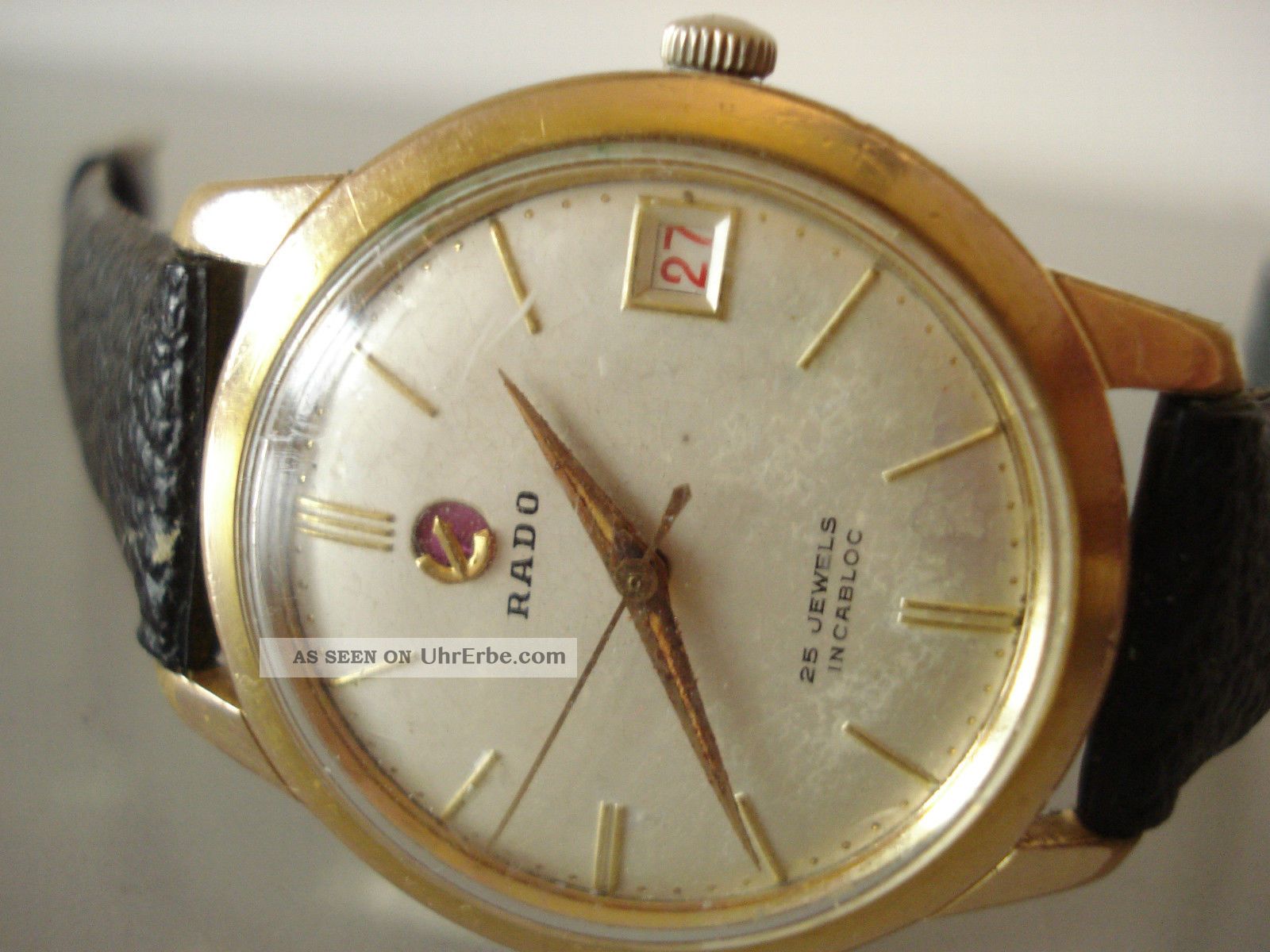 Rado Automatic Vintage Hau.  Kaliber As1581 Mit Datum Anzeige Um1950 Ansehen Armbanduhren Bild