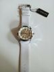 Unisex Uhr Mit Weißem Leder - Band Armbanduhren Bild 1