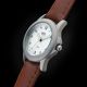 Neo Watch Pure Silver Damenuhr Armbanduhr Lederarmband Silber N5 - 006 Armbanduhren Bild 3