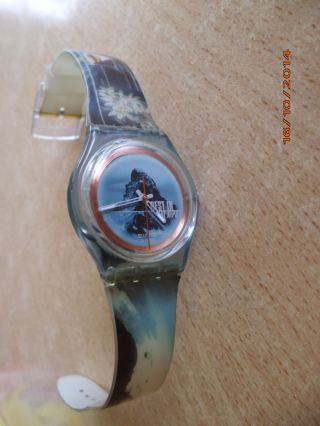Swatch Armbanduhr Plastik 1999 Swatch Access  Best In The Alps  Rarität Bild