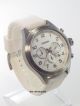Fossil Herrenuhr / Herren Uhr Silikon Chronograph Datum Weiß Silber Bq1032 Armbanduhren Bild 2