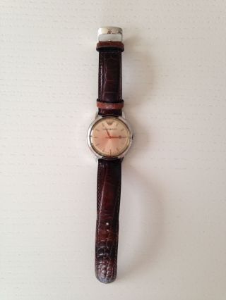Emporio Armani Uhr Armbanduhr Leder Braun Rosé - Farbendes Ziffernblatt Bild