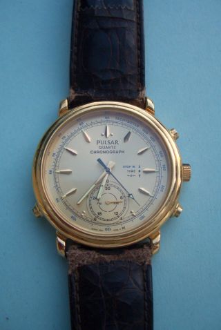 Herren Armbanduhr Pulsar Quartz Chronograph Bild
