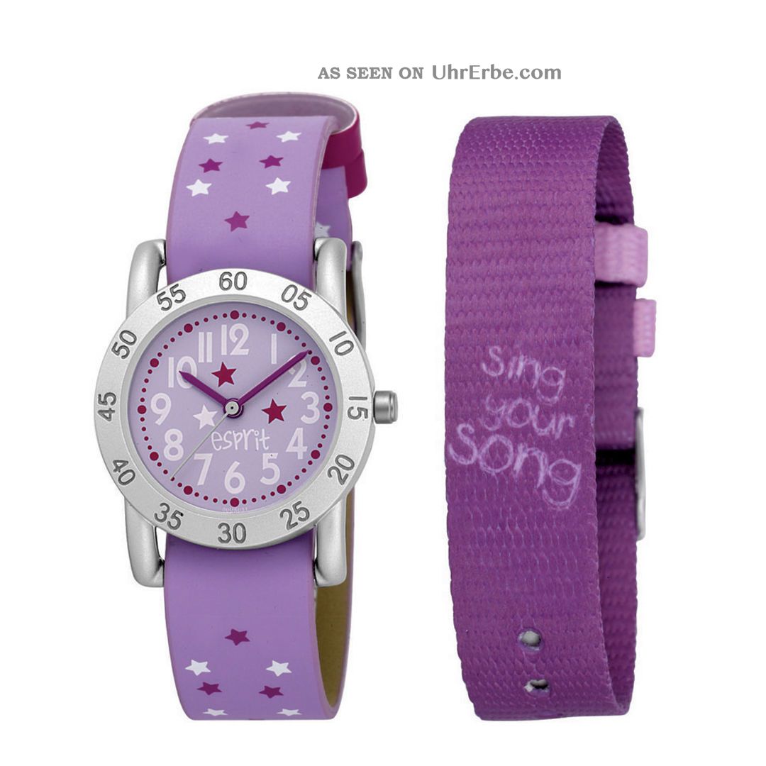 Esprit Mädchen Armbanduhr Pink Rosa Violett Lila 2 Armbänder Sing Your Song Armbanduhren Bild