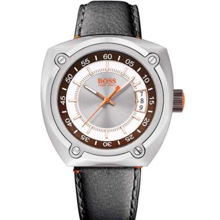Hugo Boss Orange Retro - Design Leder Watch Herrenuhr 1512301 Uvp €295,  - Bild