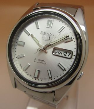 Seiko 5 Durchsichtig Automatik Uhr 7s26 - 0480 21 Jewels Datum & Taganzeige Bild