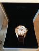 Originale Seiko Uhr,  Herren,  Lederarmband Braun,  Ziffernblatt Weiß,  Top Armbanduhren Bild 4