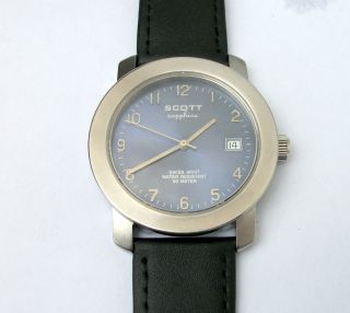 Scott Sapphire 50 M Wasserdicht Herrenuhr Armbanduhr Uhr Sammleruhr Bild