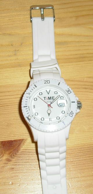 Time Chronoluxe Armbanduhr Weiß,  Ovp Bild