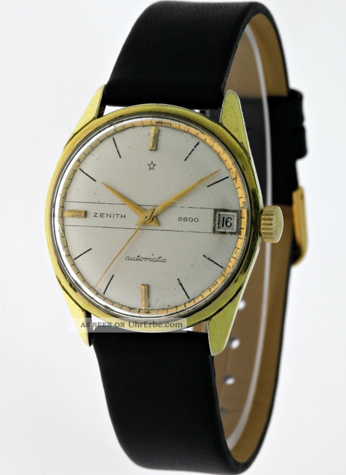 Seltene Vintage Zenith 6600 Automatik Datum Herren 20micron Gold Sechziger Jahre Armbanduhren Bild