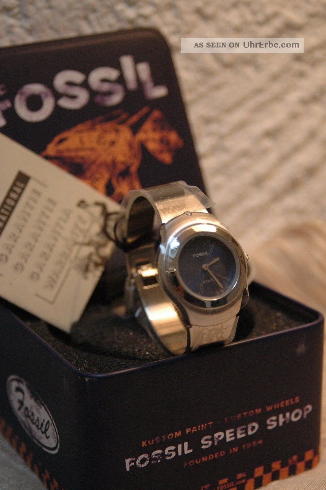 Fossil Uhr Damenuhr Steel With Diamond Originalverpackt Armbanduhren Bild