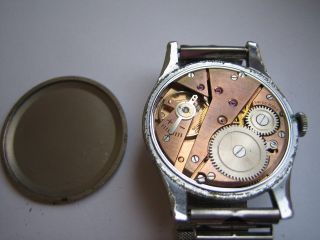 Vintage Watch Wehrmachtswerk As 1130 Schwarzes Zifferblatt Vintage Uhr Bild