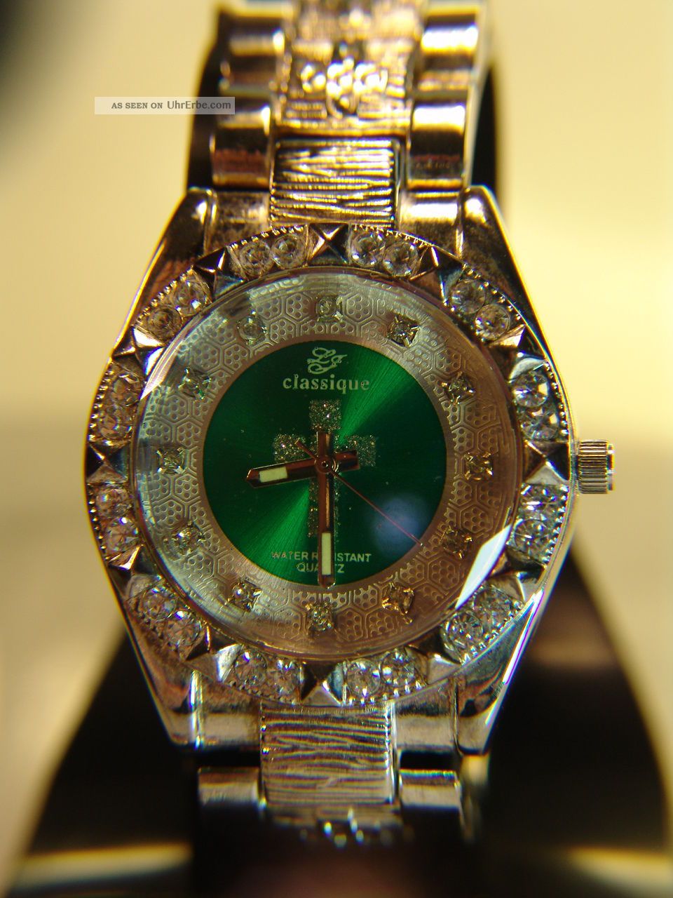 Prächtige Classique Ø 3,  6 Cm Schmuckuhr Ultra Silber - Look Ungetragen Xxl Armbanduhren Bild