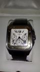 Cartier Santos Chronograph 100 Xl Sta/gold Mit Box Armbanduhren Bild 1