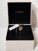 ♥ & Ovp: Pandora Petit Square Damen Armband Uhr Schwarz Gold Diamant Leder ♥ Armbanduhren Bild 2
