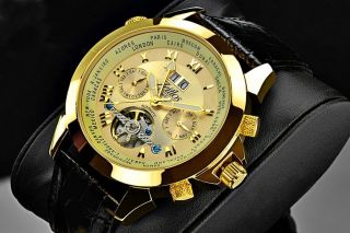 Zeitlos Armbanduhr Gold Gmt Uhrwerk Automatik Bild