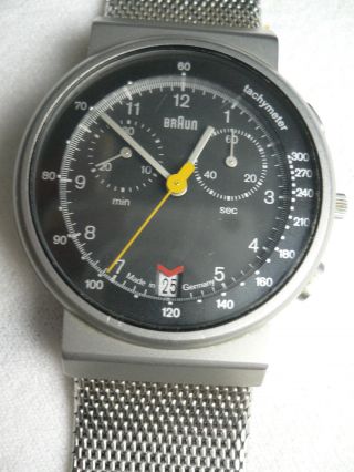 Ac834) Braun Herren Armbanduhr In Silber Bild