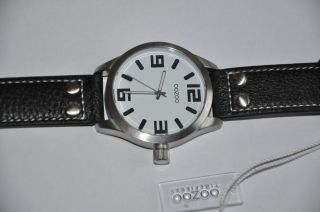 Oozoo Uhr Armbanduhr Leder Schwarz Bild