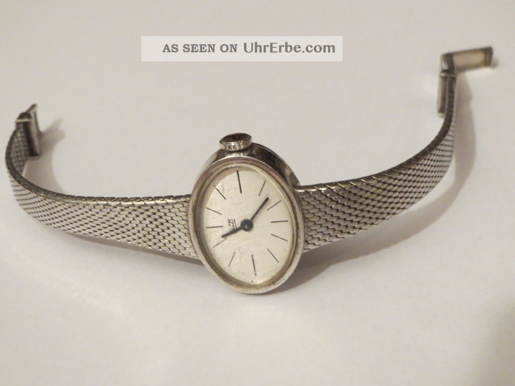 Traumschöne Antike Cito Swiss Massiv Silber 835 Damenuhr Handaufzug 17 Steine Armbanduhren Bild