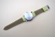 Damen Uhr Quartz,  Rund Lederband Time Kiwi Armbanduhren Bild 2
