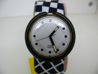Swatch Pop Squares Pwk167 Armbanduhr Uhr 1992 Swiss Eta Werk Retro Bild