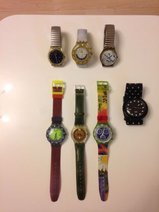 Swatch Uhren Sammlung Bild