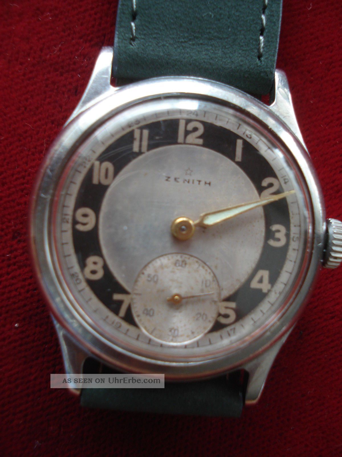 Herrenarmbanduhr,  Zenith Handaufzug Cal.  12 - 4 - P - 6,  Edelstahl Armbanduhren Bild