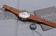 Parnis 2029 Mechanische Handaufzug Herrenuhr Ip - Gold Leder Vintage Seagull Armbanduhren Bild 3