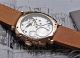 Parnis 2029 Mechanische Handaufzug Herrenuhr Ip - Gold Leder Vintage Seagull Armbanduhren Bild 4