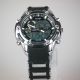 Herren Vive Armband Uhr Massiv Silber Schwarz Watch Analog Digital Quarz Armbanduhren Bild 2