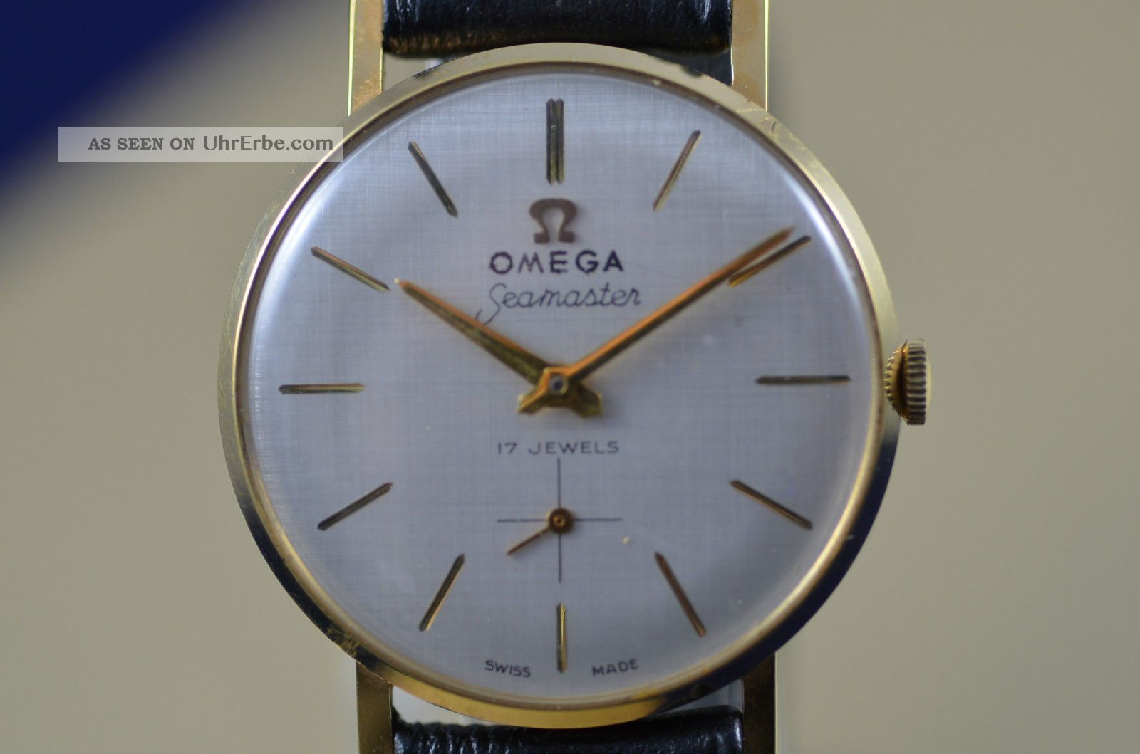 Omega Seamaster 18 K Gelbgold Ca.  1960 Armbanduhren Bild