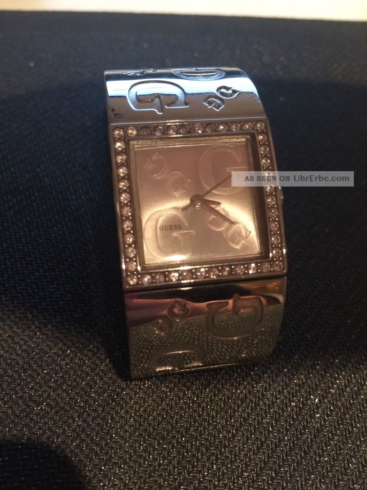 Silberne Guess Uhr Mit Strassteinen Armbanduhren Bild