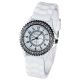 Sillikon Uhr Watch 12 Farben Geneva Designer Silber Strass Steine Quartz Modern Armbanduhren Bild 1