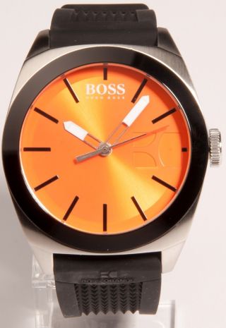 Hugo Boss Orange Herren Uhr Oragne Schwarz Kautschuk 1512894 Bild
