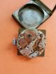 Alte Art Deco Handaufzug Uhr / Silber - Klappscharniergehäuse Armbanduhren Bild 3