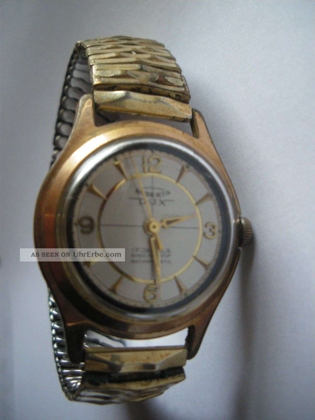 Roberta D U X - Armbanduhr 17 Juwels - Goldplated - Vintage Uhr 70er Jahre Armbanduhren Bild
