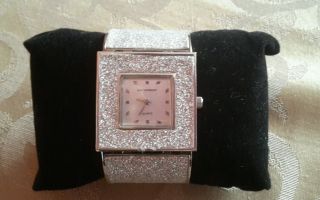 Damen Armbanduhr Spange Modeschmuck Silber Bild